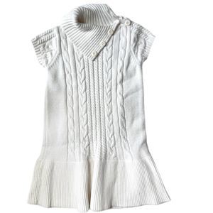 Girls knit Dress, Gymboree size 4, White dress, Sweater dress